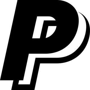 Pay Pal Logo Blackand White PNG Image