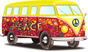 Peace And Love Car, HD Png Download PNG image with transparent background