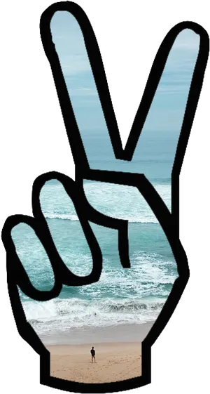 Peace Sign Beach View.jpg PNG Image