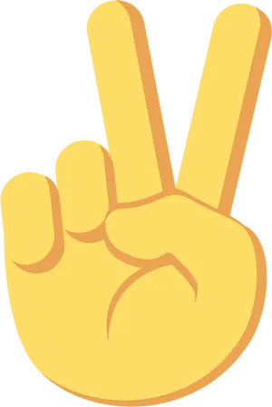 Peace Sign Emoji Graphic PNG Image