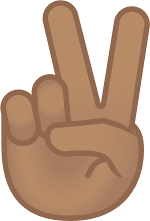 Victory Hand Medium Skin Tone Icon - Emoji Victory Hand Png, Transparent Png PNG image with transparent background