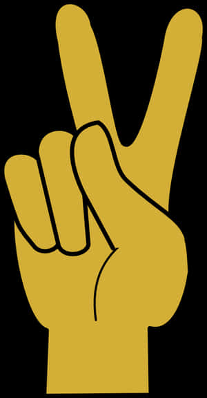 Peace Sign Hand Gesture Graphic PNG