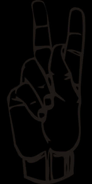 Peace Sign Silhouette PNG image with transparent background