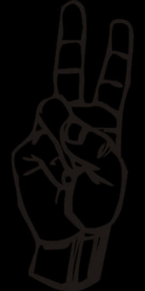 Peace Sign Silhouette PNG image with transparent background