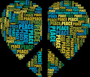 Peace Sign Word Cloud PNG image with transparent background