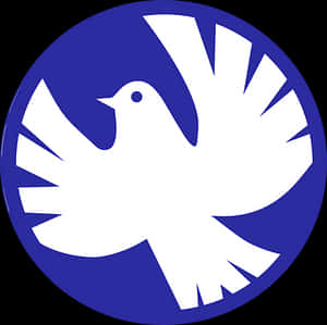 Peace Symbol Dove Blue Background PNG image with transparent background