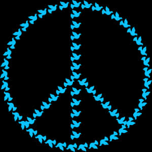 Peace Symbol Doves Pattern PNG image with transparent background