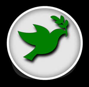 Peace Symbol Dovewith Olive Branch PNG image with transparent background