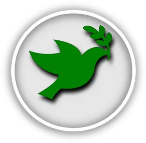 Peace Symbol Dovewith Olive Branch PNG Image