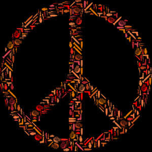 Peace Symbol Weapons Design PNG image with transparent background