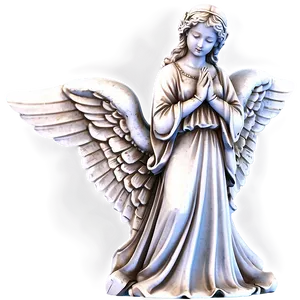 Peaceful Angel Statue Png Rkr PNG Image