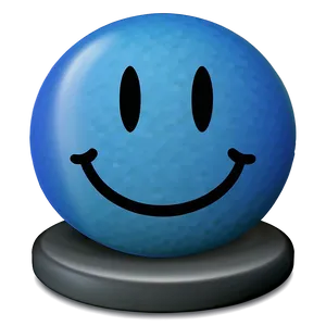 Peaceful Blue Smiley Icon Png 06292024 PNG Image