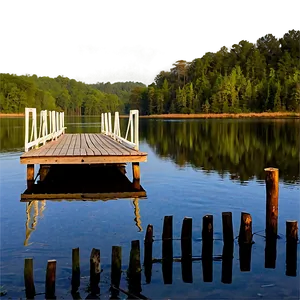 Peaceful Lake Dock Png Mfg31 PNG Image