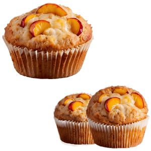 Peach Cobbler Muffin PNG 06262024 PNG with transparent background
