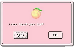 Peach Question Tumblr Post PNG Image