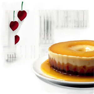 Peaches and Cream Flan PNG 06132024 PNG with transparent background