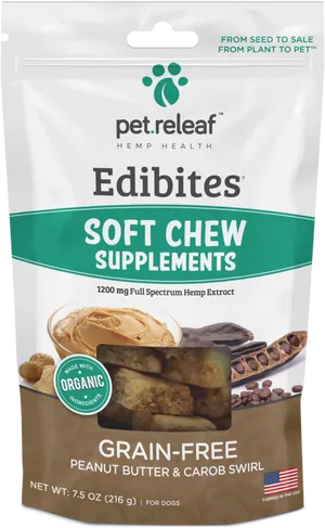 Peanut Butter Carob Dog Treats Package PNG Image