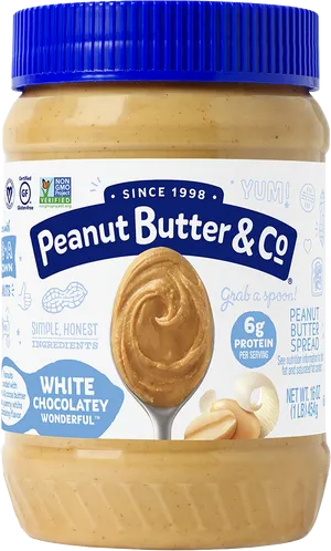 Peanut Butter Co White Chocolate Wonderful Jar PNG Image