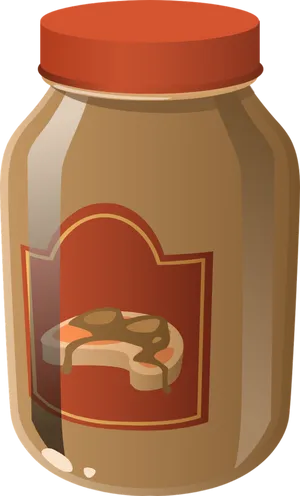 Peanut Butter Jar Illustration PNG Image