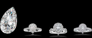 Pear Diamond Shape Engagement Meaning - Meaning Tear Shaped Ring, HD Png Download PNG image with transparent background