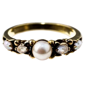 Pearl Accent Rings Png Xvc60 PNG Image