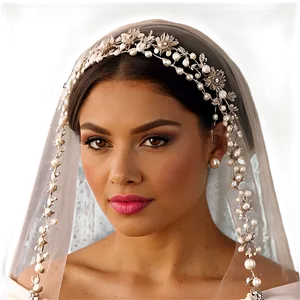 Pearl Embellished Veil Png 7 PNG Image