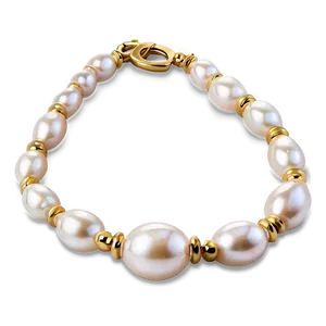 Pearl Gold Necklace Png 06122024 PNG Image