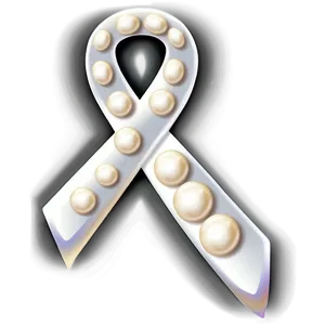 Pearl White Cancer Ribbon Png Wvr86 PNG Image