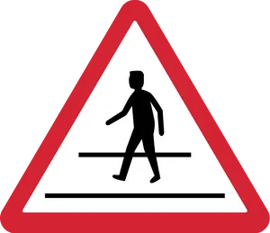 Pedestrian Crossing Sign PNG Image