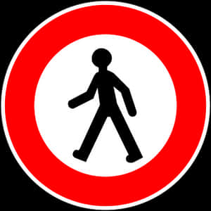 Pedestrian Prohibited Sign PNG image with transparent background
