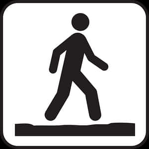 Pedestrian Sign Icon PNG image with transparent background