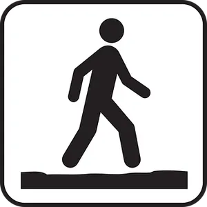 Pedestrian Sign Icon PNG Image