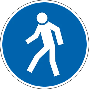 Pedestrian Sign Icon PNG Image