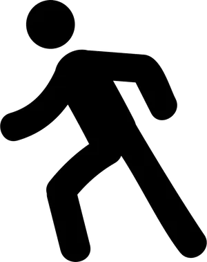 Pedestrian Silhouette Walking PNG Image