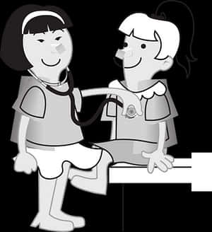 Pediatric Checkup Cartoon PNG