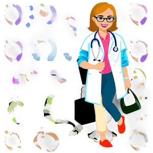 Pediatrician Doctor Cartoon PNG lwe25 PNG