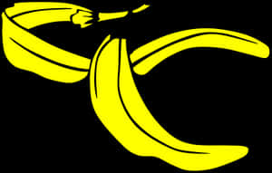Peeling Banana Vector Art PNG image with transparent background