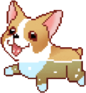 Pembroke Welsh Corgi Animation Tenor Clip Art - Cute 8 Bit Gif, HD Png Download PNG with transparent background