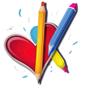 Pencil Drawn Heart Png Aop21 PNG Image