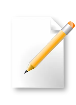 Pencil Iconon Document PNG Image