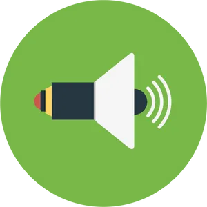 Pencil Megaphone Icon PNG Image