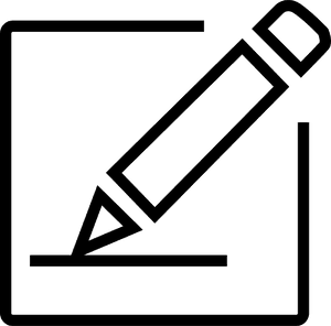 Pencil Signature Icon PNG with transparent background