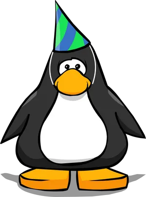 Penguin Celebration Vector PNG Image