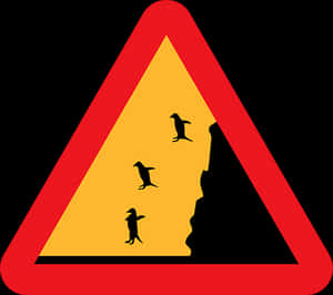 Penguin_ Crossing_ Sign PNG with transparent background