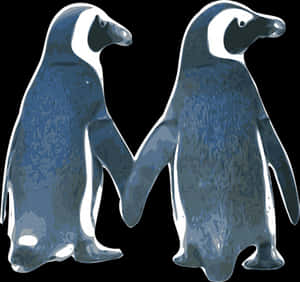 Penguin Letter M Illustration PNG with transparent background