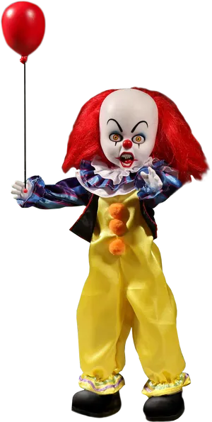 Pennywise Clownwith Red Balloon PNG Image