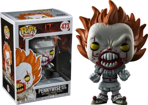 Pennywise Funko Pop Figure With Teeth473 PNG Image