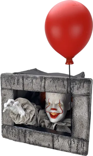 Pennywisewith Red Balloon PNG Image