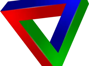 Penrose Triangle Illusion PNG Image