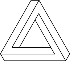 Penrose Triangle Illusion.png PNG Image